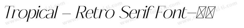 Tropical – Retro Serif Font字体转换